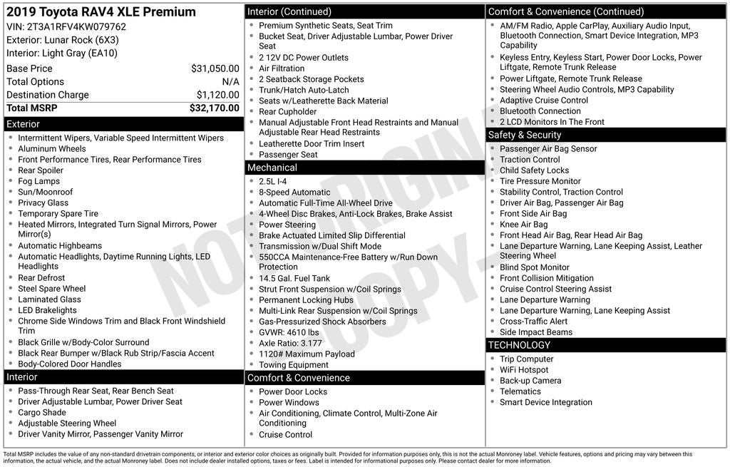 2019 Toyota RAV4 XLE Premium