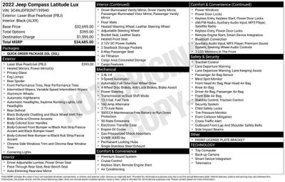 2022 Jeep Compass Latitude Lux