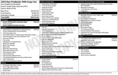 2023 RAM ProMaster 3500 High Roof