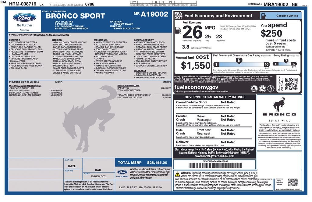 2021 Ford Bronco Sport Base