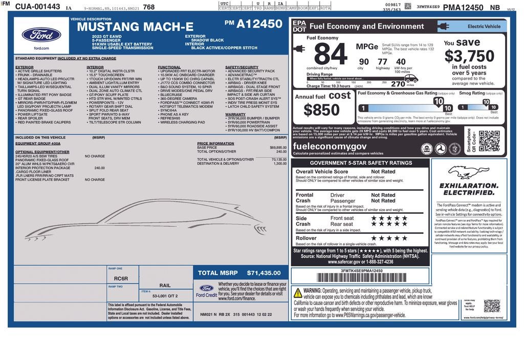 2023 Ford Mustang Mach-E GT