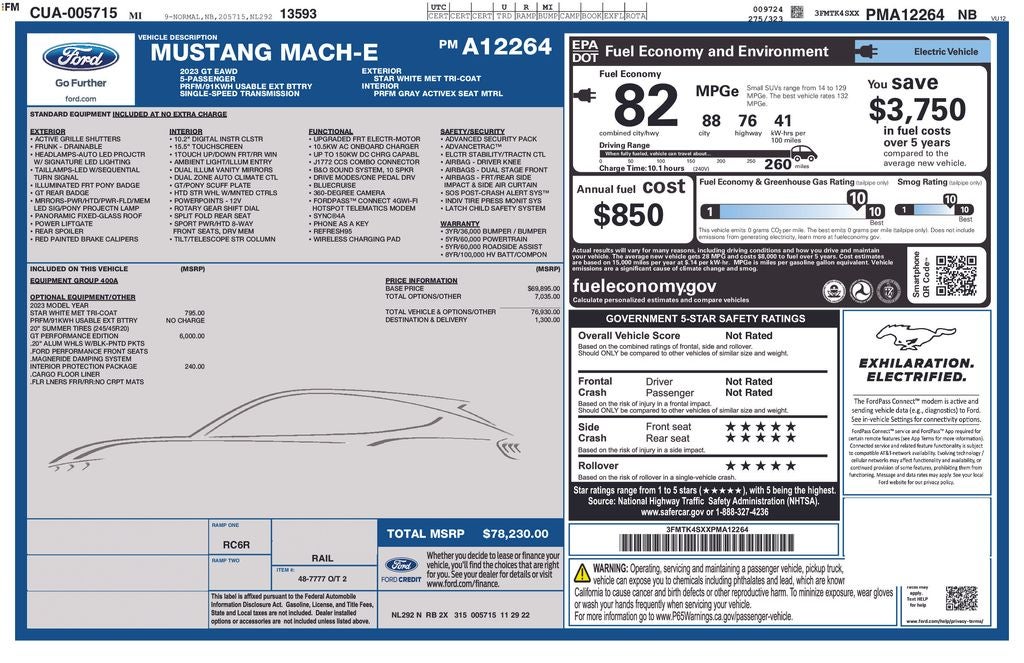 2023 Ford Mustang Mach-E GT