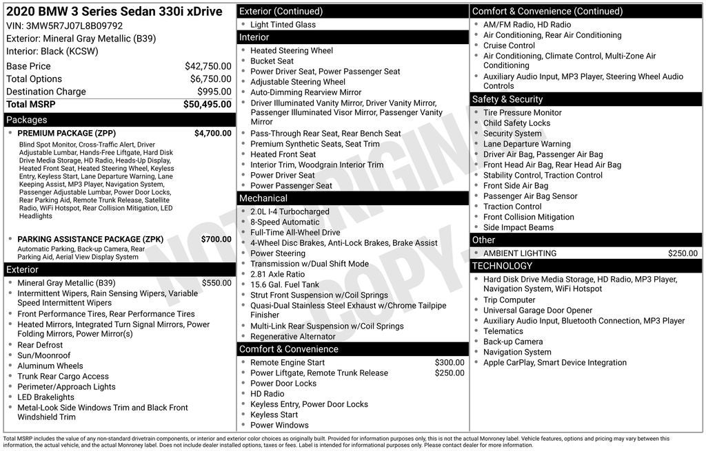 2020 BMW 3 Series 330i xDrive