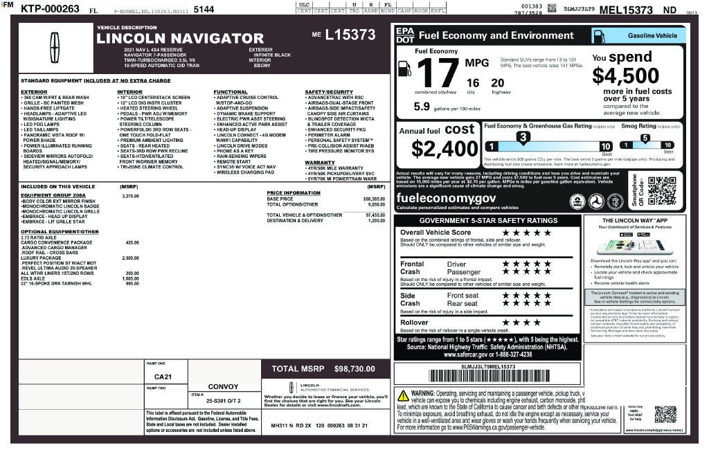 2021 Lincoln Navigator L Reserve