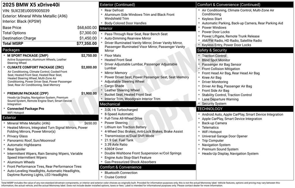 2025 BMW X5 xDrive40i