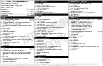 2022 Subaru Forester Wilderness