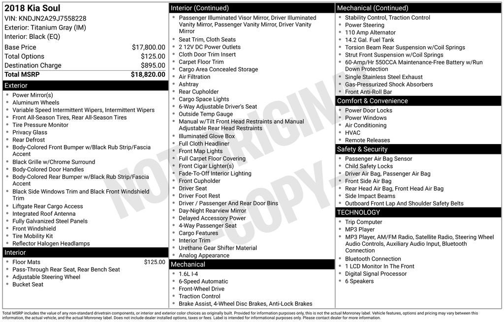 2018 Kia Soul Base