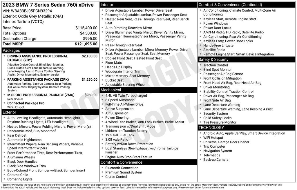 2023 BMW 7 Series 760i xDrive