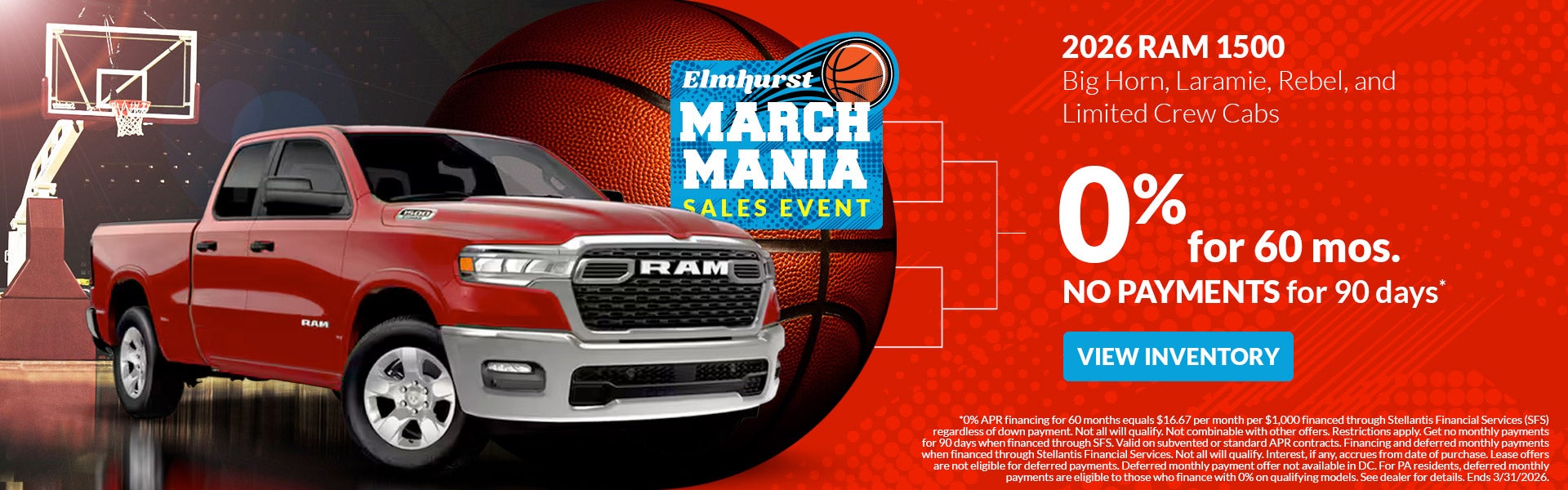  0% APR for 60 mos.* No payments for 90 days** 